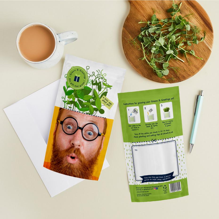 ustomers can personalise their own Greens & Greetings cards with a photo, logo, or design! This is a great option for businesses, shops, or individuals who want to create a unique card.
